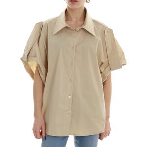 CAMICIA IN COTONE SABBIA